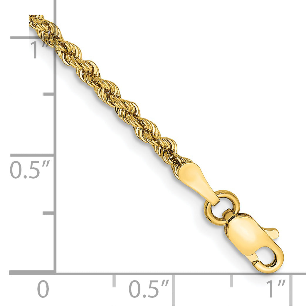 14k 2.25mm Regular Rope Chain