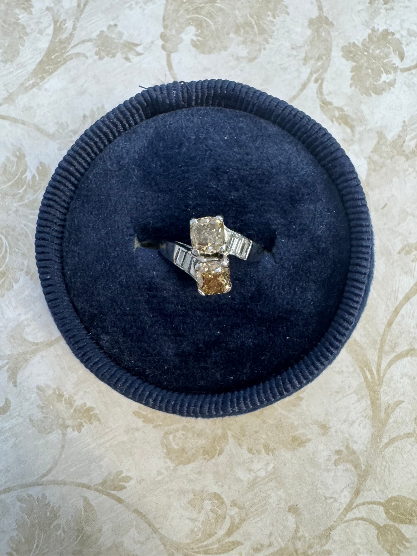 Bypass Cognac Diamond Ring