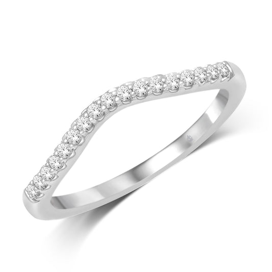 14K White Gold 1/6 Ct.Tw. Diamond Anniversary Band