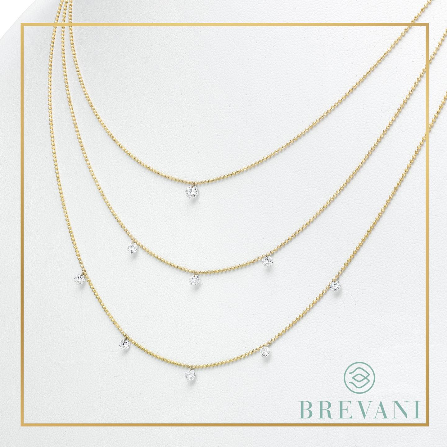 Brevani 0.25ct Single Dashing Diamond Necklace