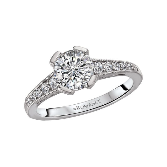 Romance Accented Round Solitaire Ring