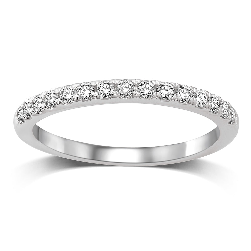 14K White Gold 1/3 Ct.Tw.Diamond Wedding Band