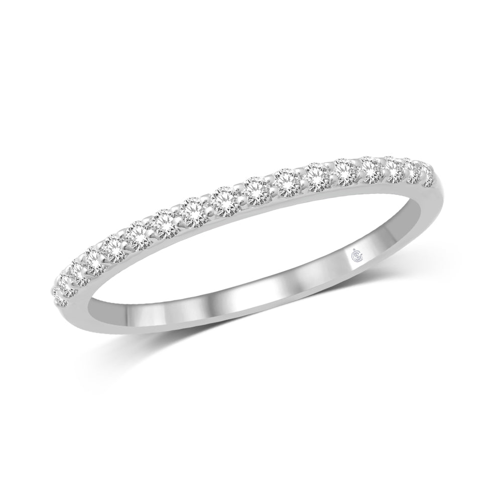 14K White Gold 1/3 Ct.Tw.Diamond Wedding Band