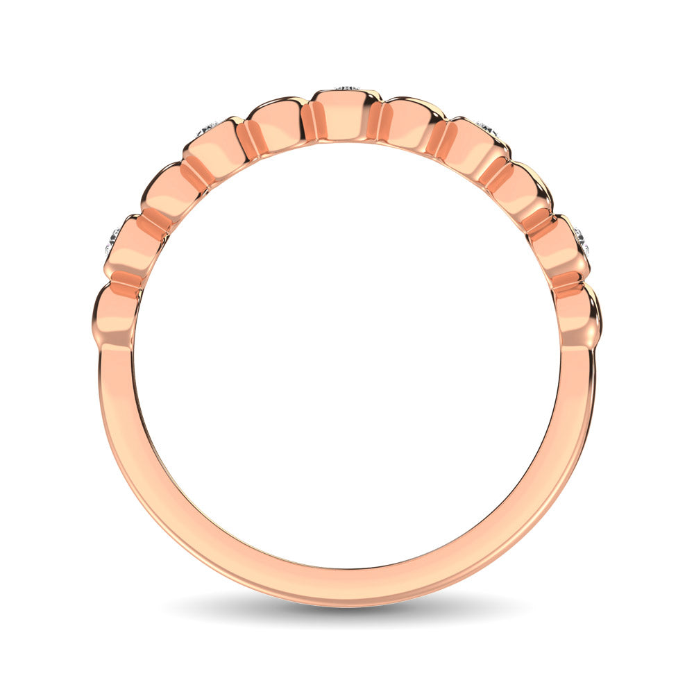 14K Rose Gold 1/20 Ct.Tw.Diamond Stackable Band