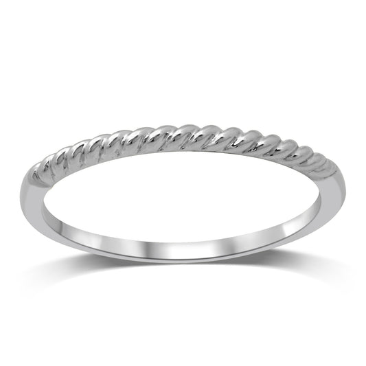 14K White Gold Plain Band