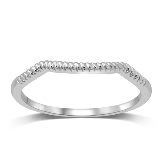 14K White Gold Plain Band