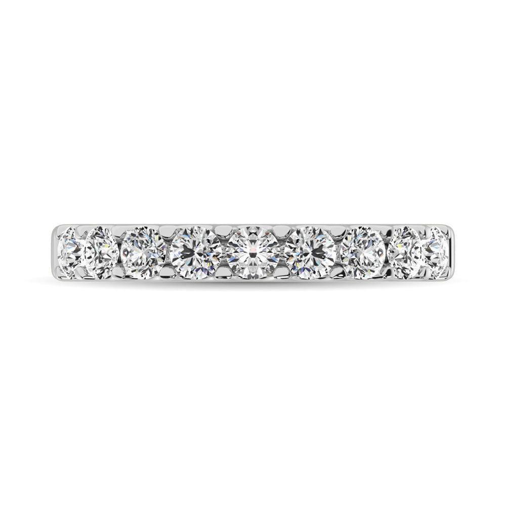 14K White Gold Diamond 1/4 Ct.Tw. 9 Stone Anniversary Band