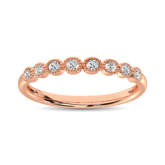 Diamond 1/6 Ct.Tw. Stack Band in 10K Rose Gold