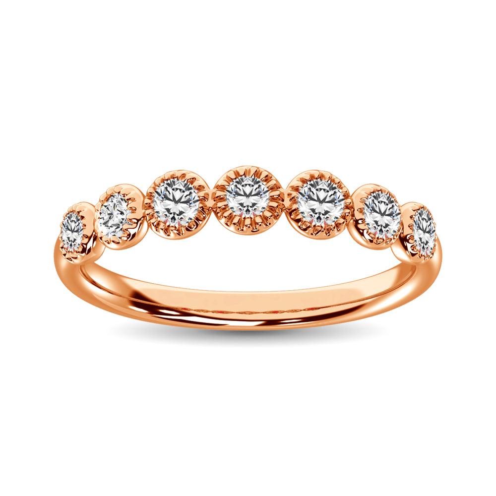 Diamond 1/6 Ct.Tw. Stack Band in 14K Rose Gold