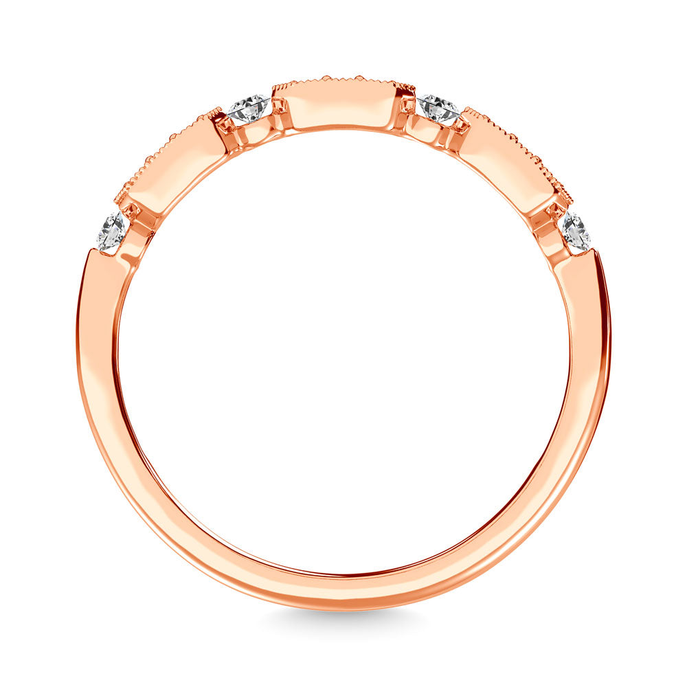 Diamond 1/6 Ct.Tw. Stack Band in 14K Rose Gold