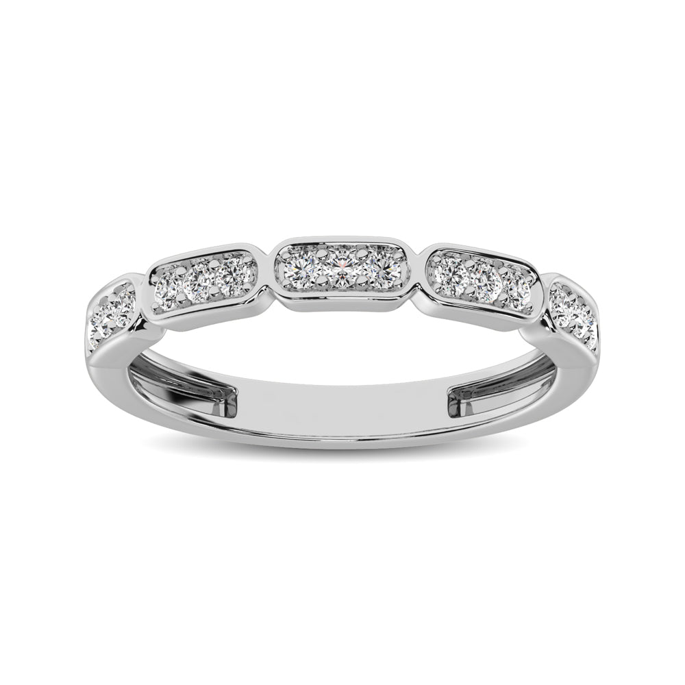 14K White Gold 1/5 Ct.Tw. Diamond Stackable Band