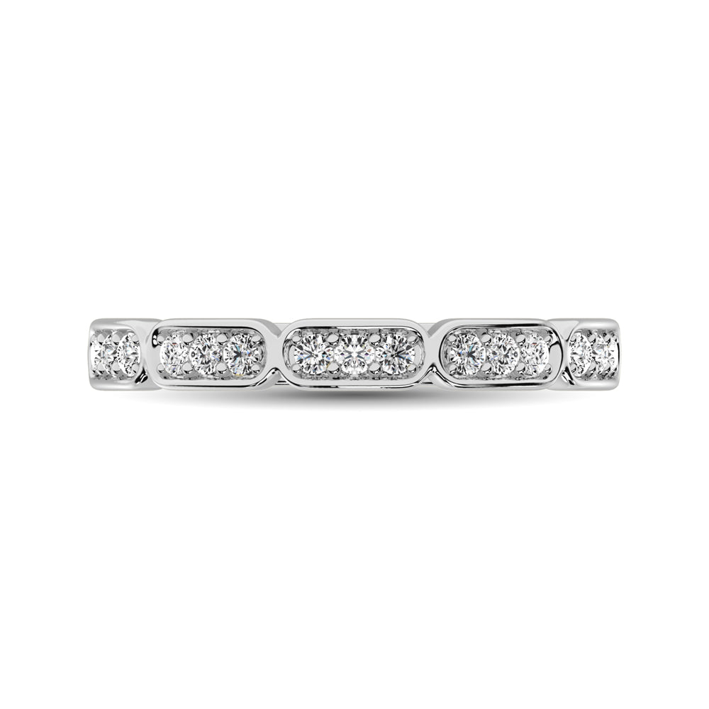 14K White Gold 1/5 Ct.Tw. Diamond Stackable Band