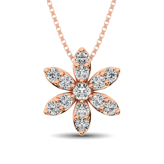 Diamond 1/4 Ct.Tw. Flower Pendant