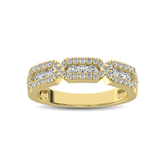 14K Yellow Gold 1/2 Ct.Tw. Diamond Stackable Band