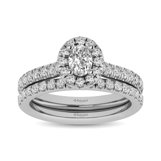 14KT White Gold 1Ct.Tw. Diamond keyani Bridal Ring