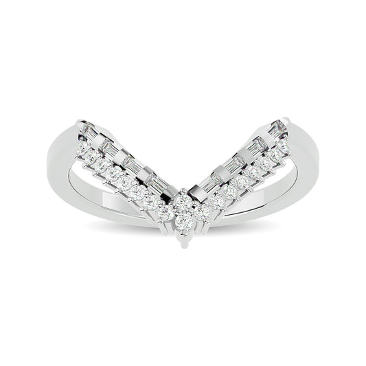 Diamond Chevron Band 1/5 ct tw in 14K White Gold