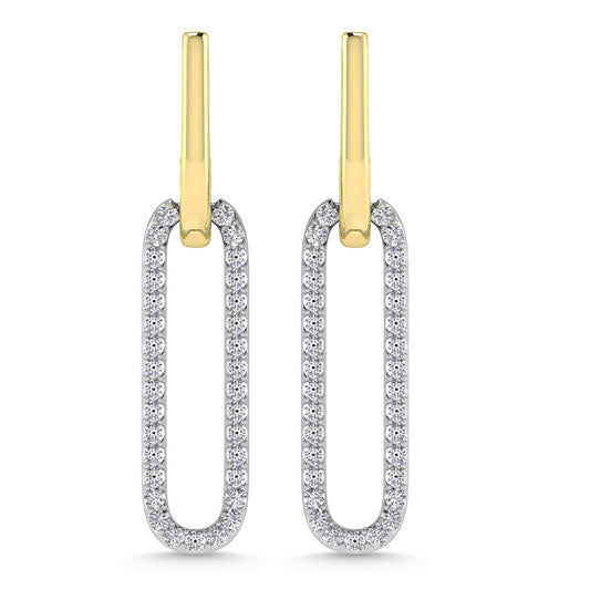 Diamond 3/8 Ct.Tw. Fashion Earrings in 14K Two Tone