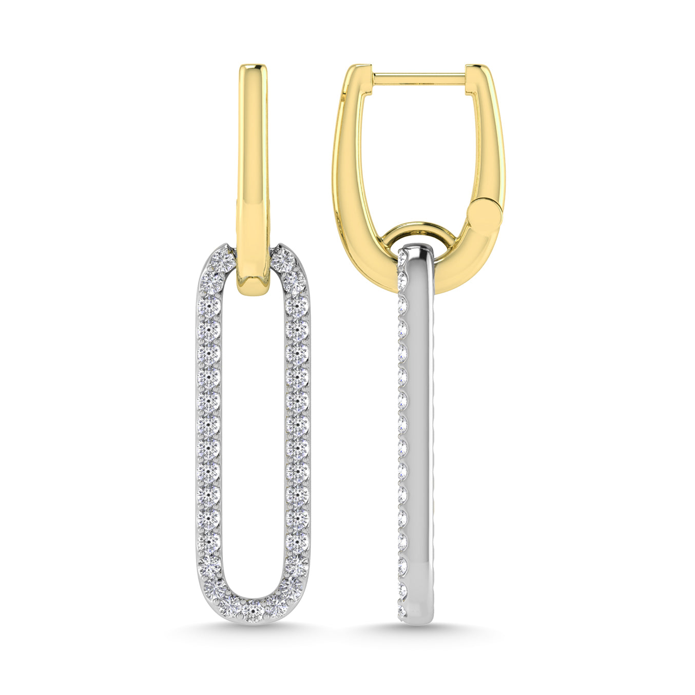 Diamond 3/8 Ct.Tw. Fashion Earrings in 14K Two Tone