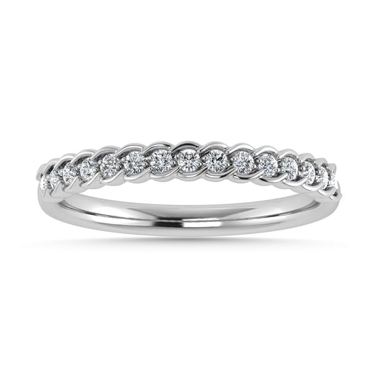 Diamond 1/6 Ct.Tw. Stack Band in 14K White Gold