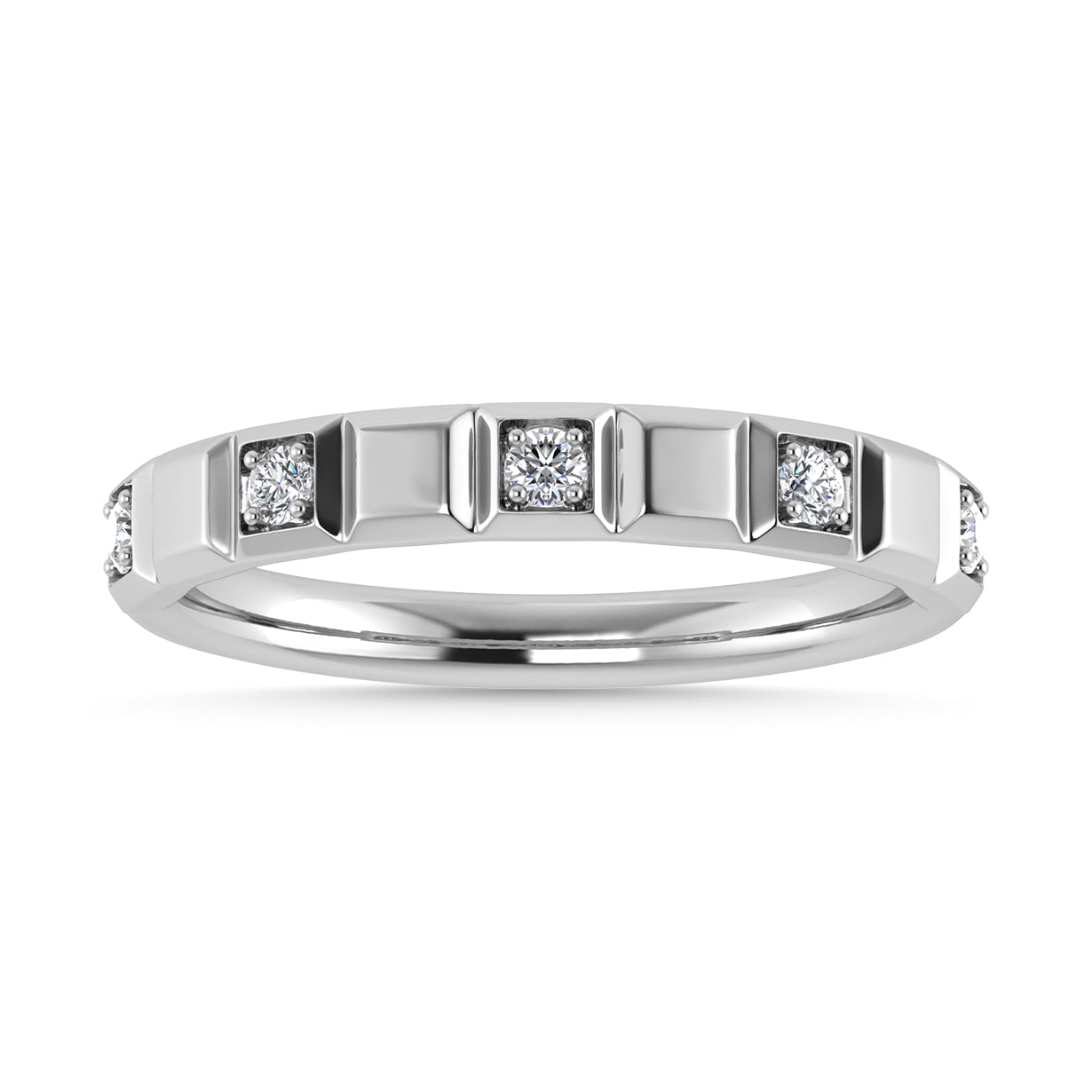 Diamond 1/8 Ct.Tw. Stack Band in 14K White Gold