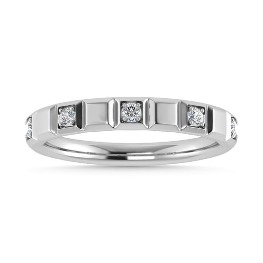 Diamond 1/8 Ct.Tw. Stack Band in 14K White Gold