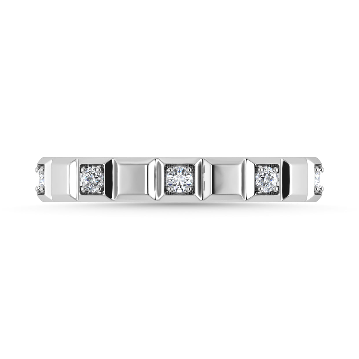 Diamond 1/8 Ct.Tw. Stack Band in 14K White Gold