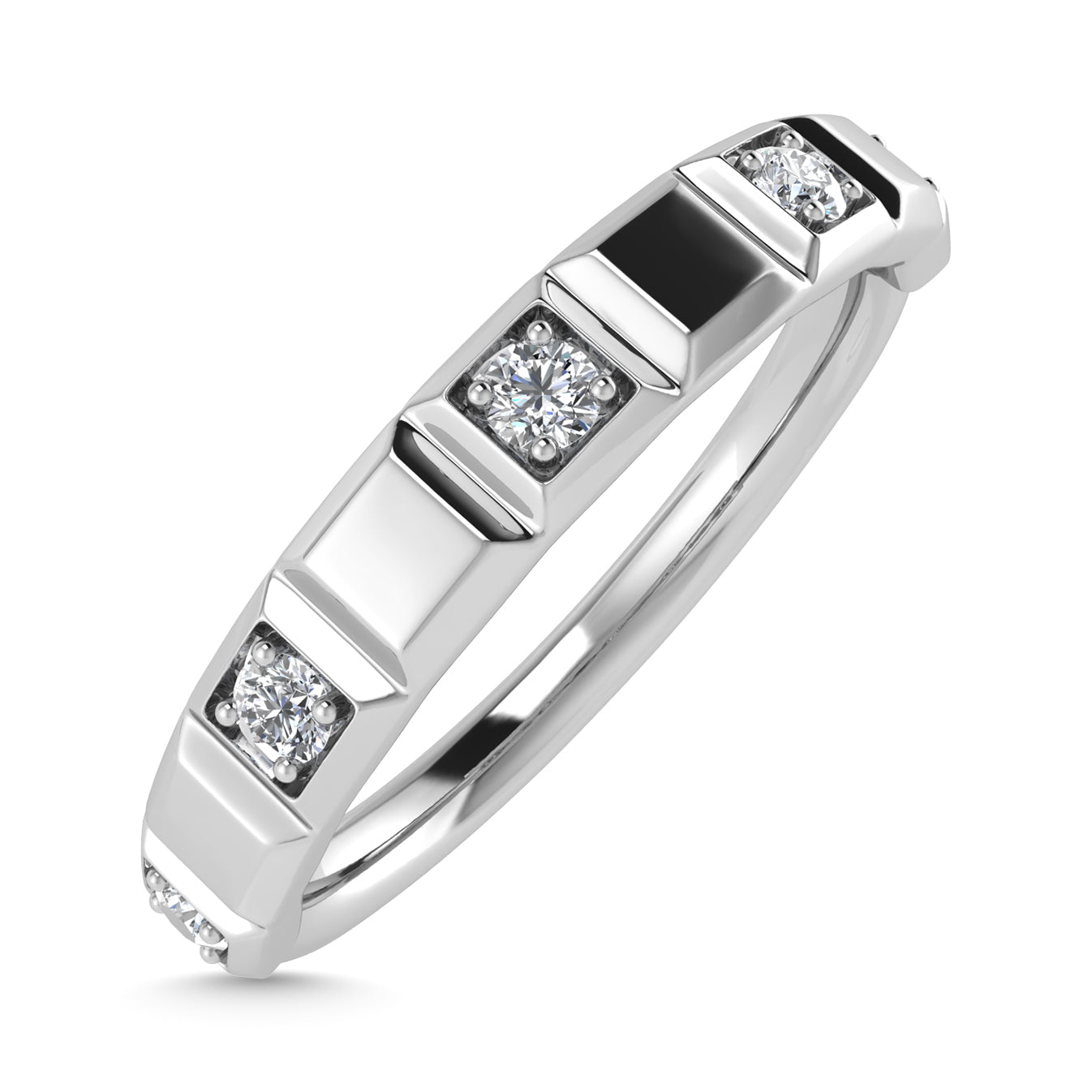 Diamond 1/8 Ct.Tw. Stack Band in 14K White Gold