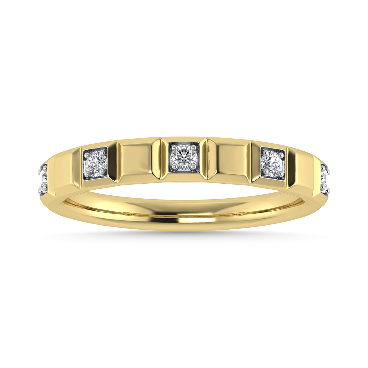 Diamond 1/8 Ct.Tw. Stack Band in 14K Yellow Gold