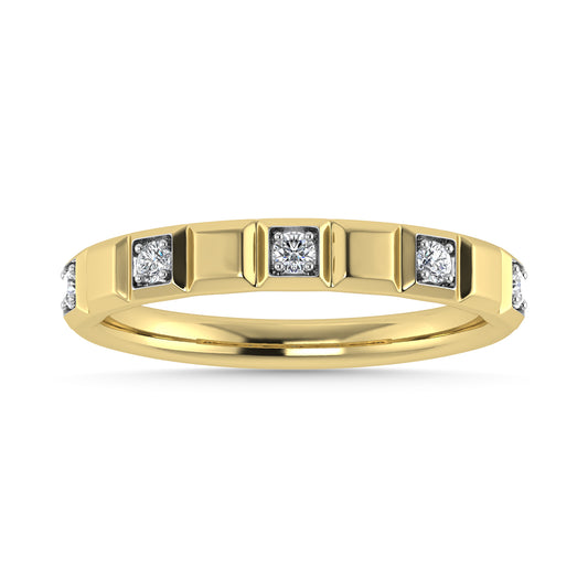 Diamond 1/8 Ct.Tw. Stack Band in 14K Yellow Gold