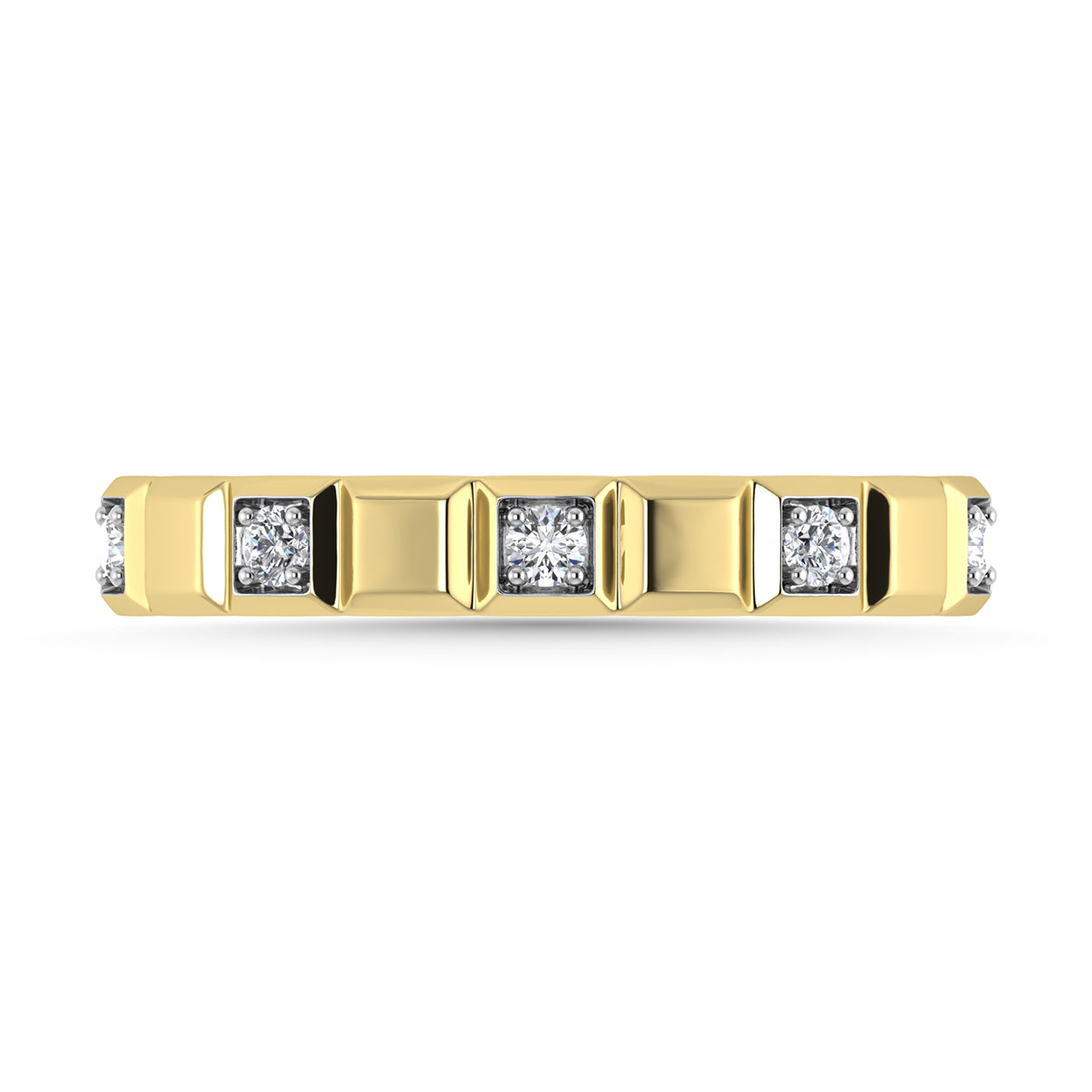 Diamond 1/8 Ct.Tw. Stack Band in 14K Yellow Gold