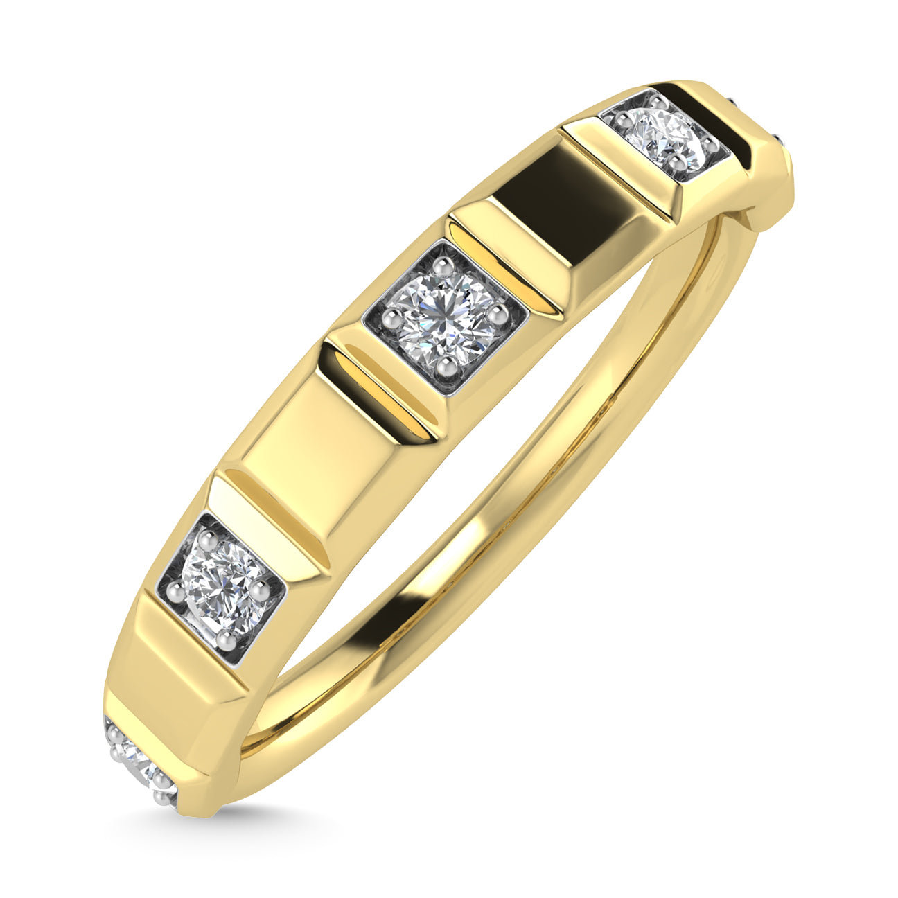 Diamond 1/8 Ct.Tw. Stack Band in 14K Yellow Gold