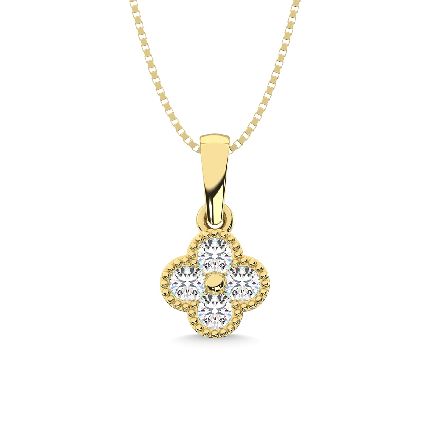 14K Yellow Gold Diamond 1/5 Ct.Tw. Fashion Pendant