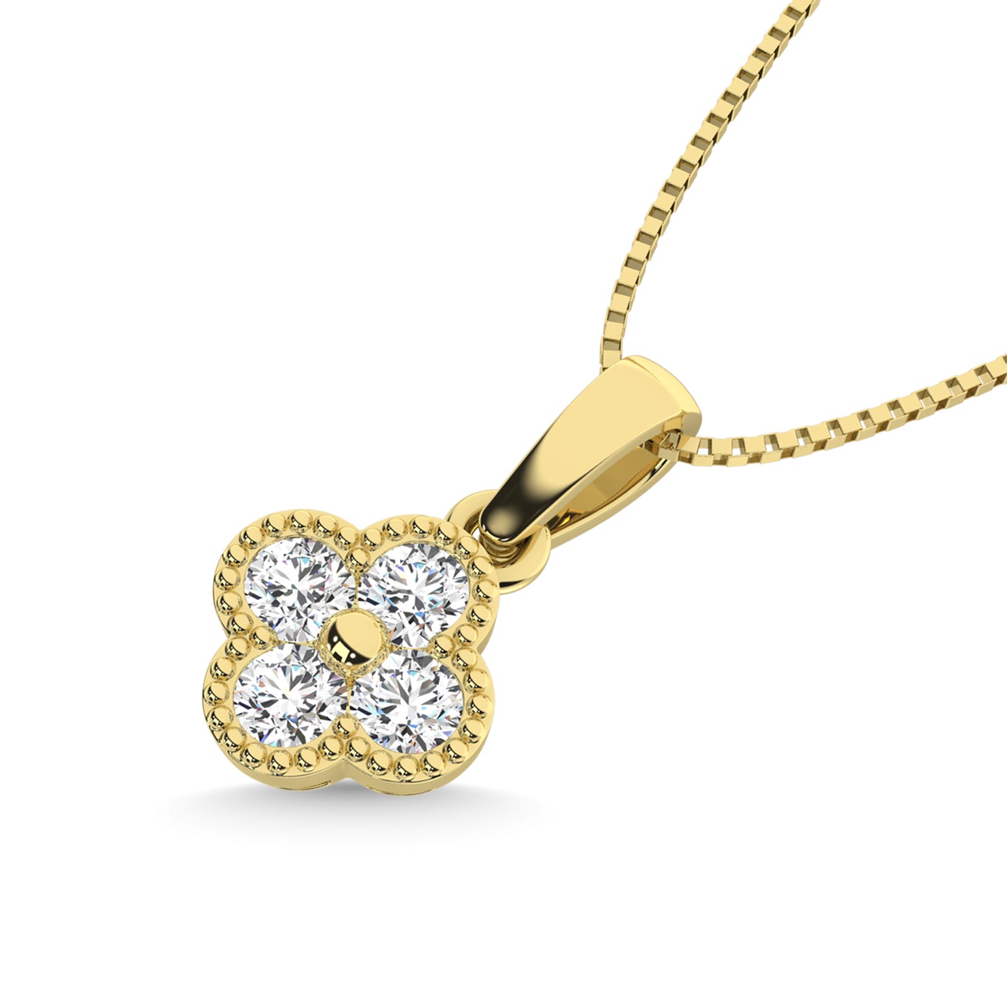 14K Yellow Gold Diamond 1/5 Ct.Tw. Fashion Pendant