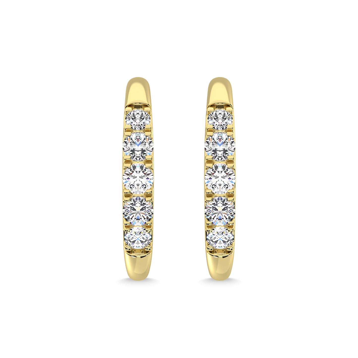 14K Yellow Gold Diamond 1/6 Ct.Tw. Fashion Earrings