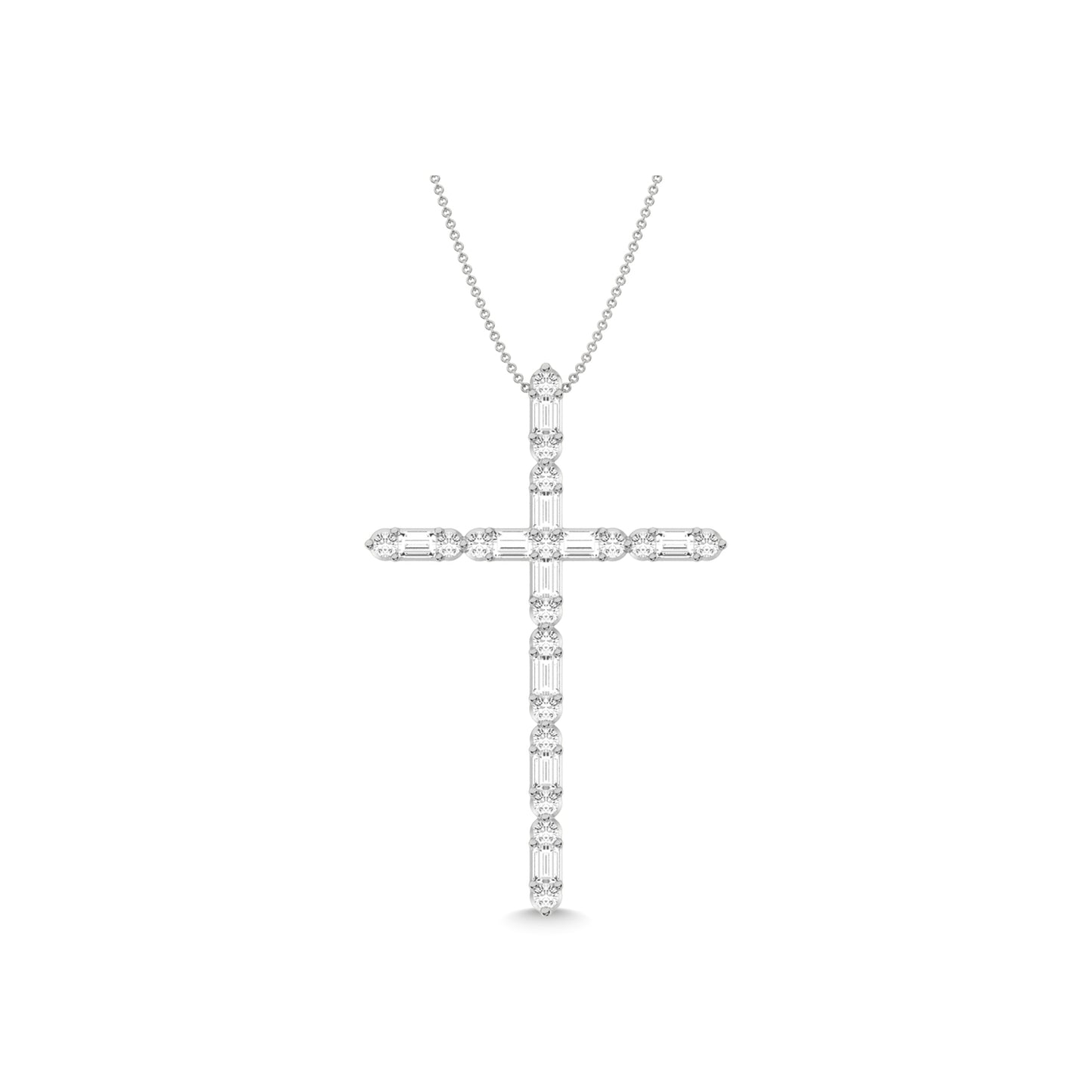 Diamond 1/4 Ct.Tw. Cross Pendant in 14K White Gold