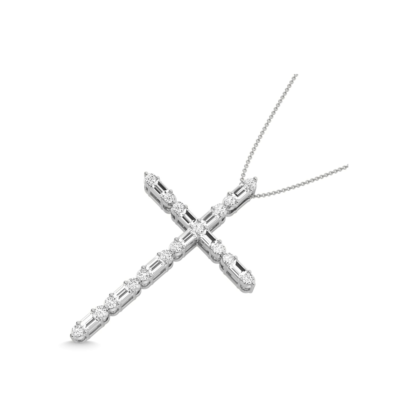 Diamond 1/4 Ct.Tw. Cross Pendant in 14K White Gold