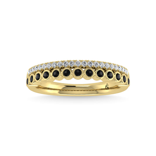 14K Yellow Gold Diamond 1/3 Ct.Tw. Stackable Band