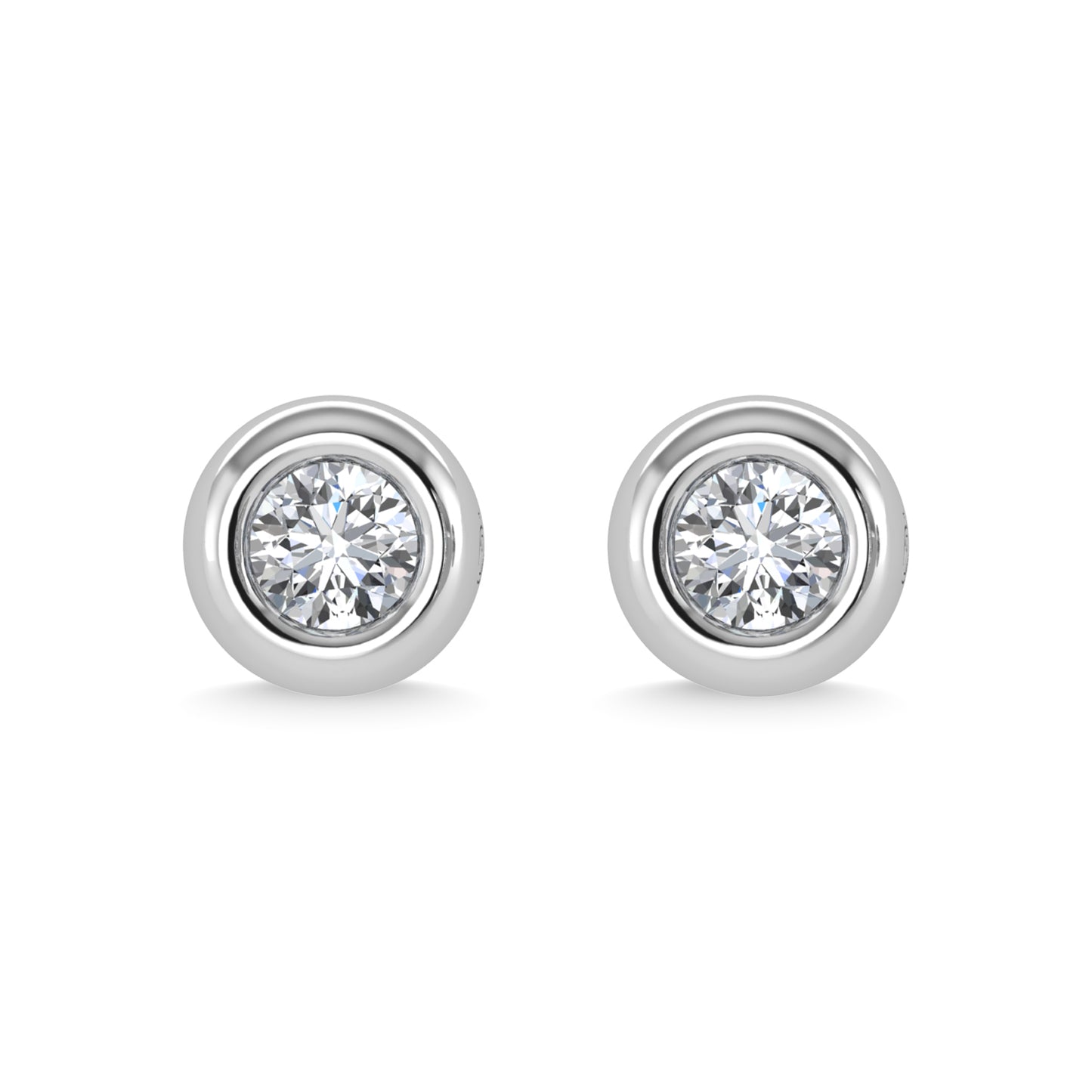 14K White Gold Diamond 1/10 Ct.Tw. Stud Earrings