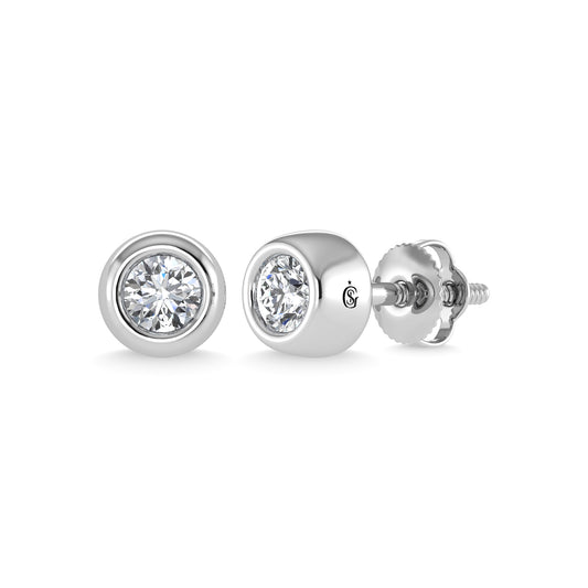 14K White Gold Diamond 1/3 Ct.Tw. Stud Earrings