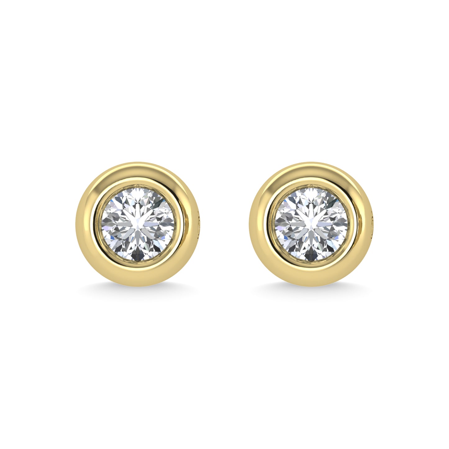 14K Yellow Gold Diamond 1/5 Ct.Tw.  Stud Earrings