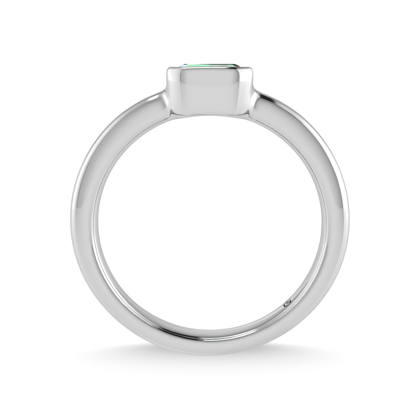 14K White Gold Emerald 1/3 Ct.Tw. Fashion Ring