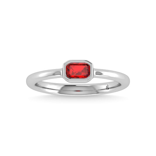 14K White Gold Ruby 1/3 Ct.Tw. Fashion Ring