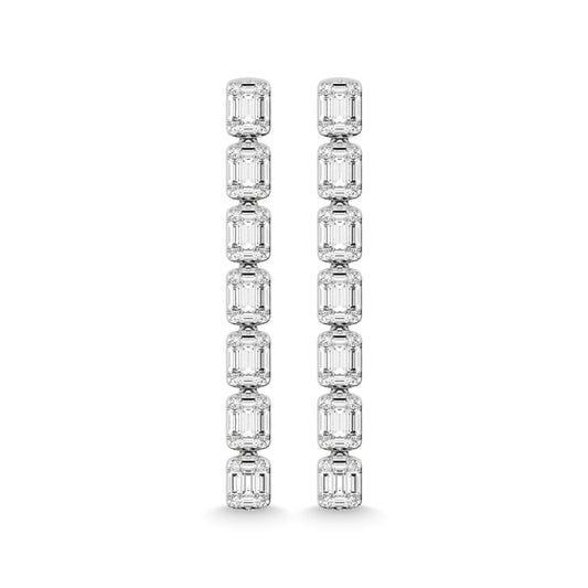 14K White Gold Diamond 1 1/2 Ct.Tw. Fashion Earrings