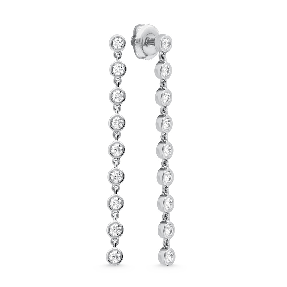 14K White Gold Diamond 3/4 Ct.Tw Fashion Earrings