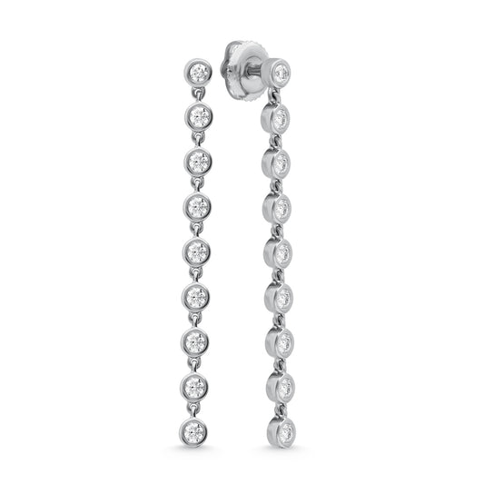 14K White Gold Diamond 1/2 Ct.Tw Fashion Earrings