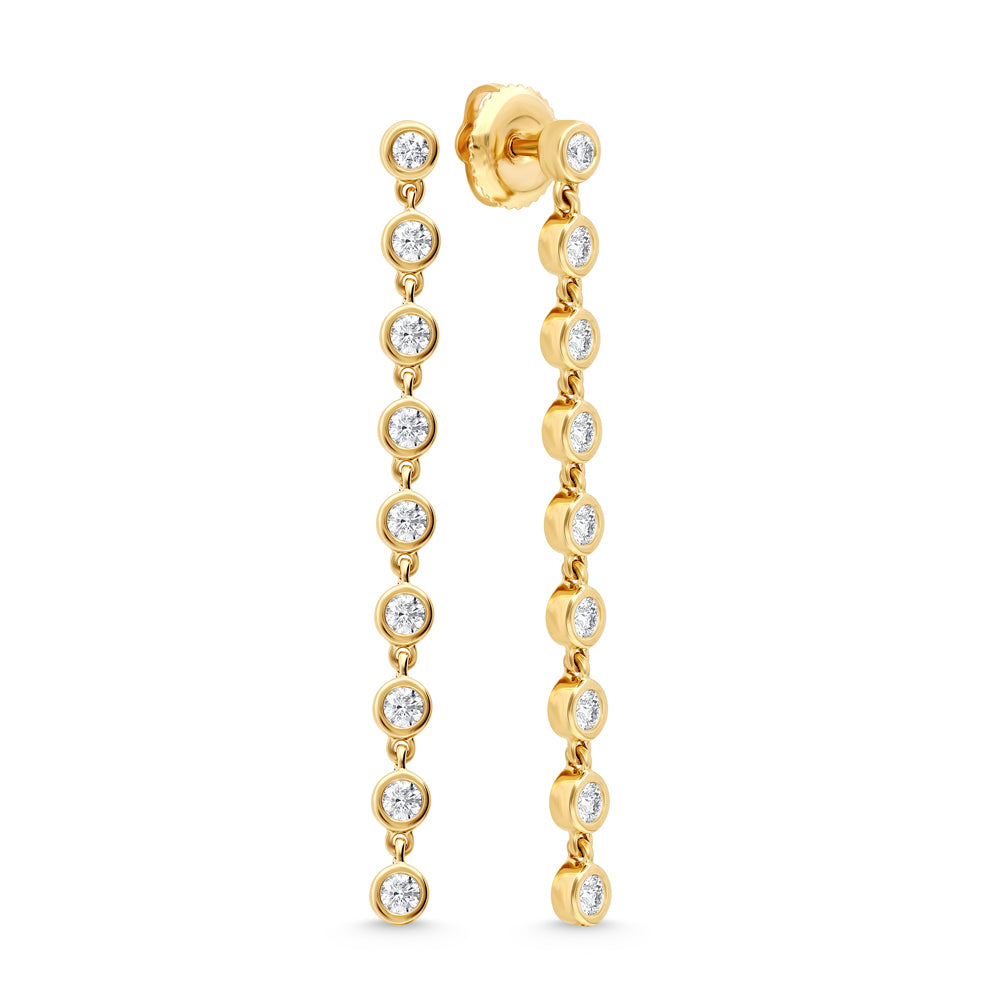 14K Yellow Gold Diamond 1/2 Ct.Tw Fashion Earrings