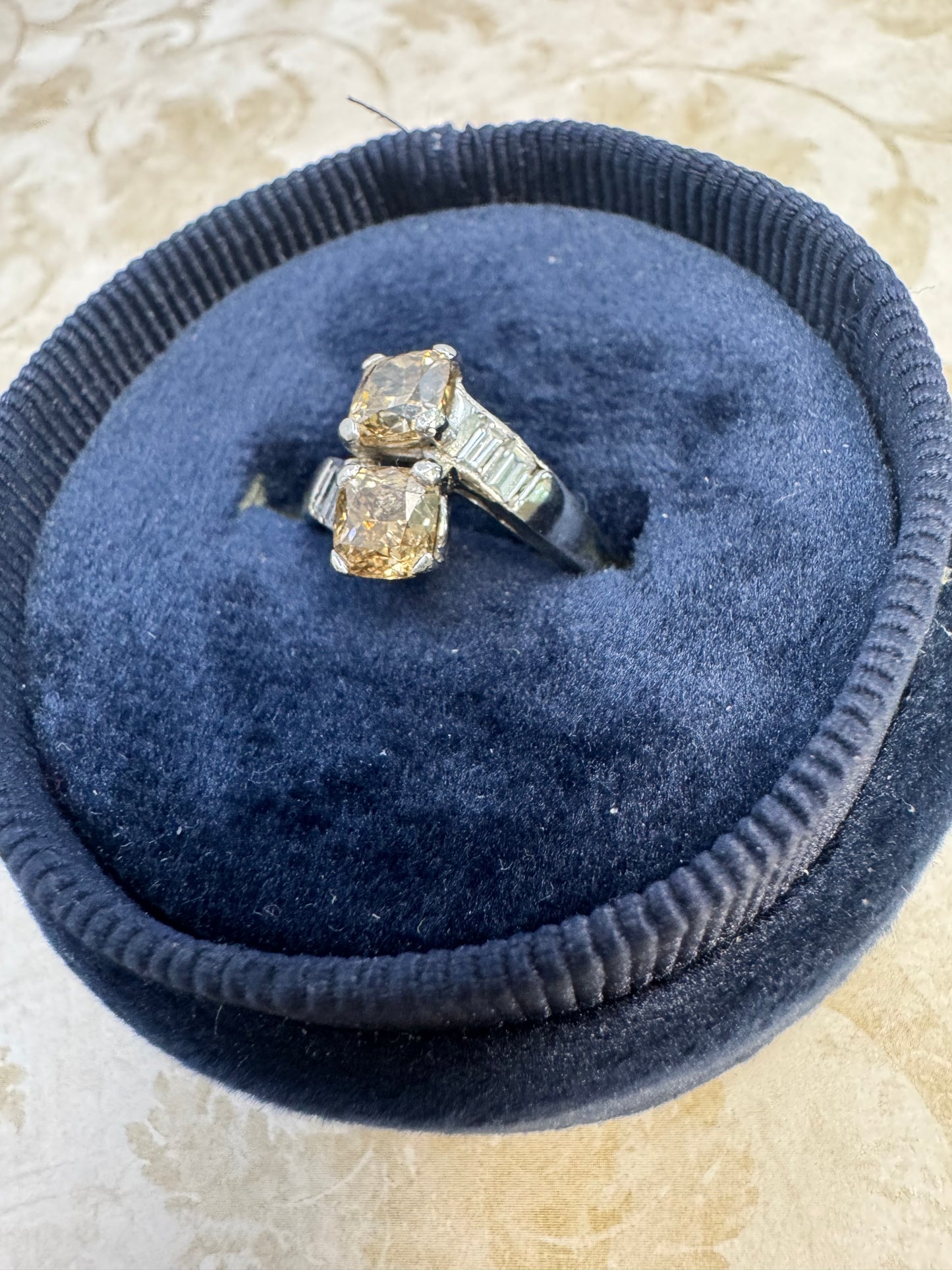 Bypass Cognac Diamond Ring
