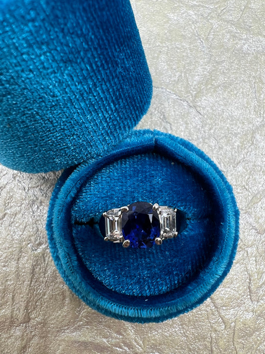 Estate Sapphire Diamond Ring