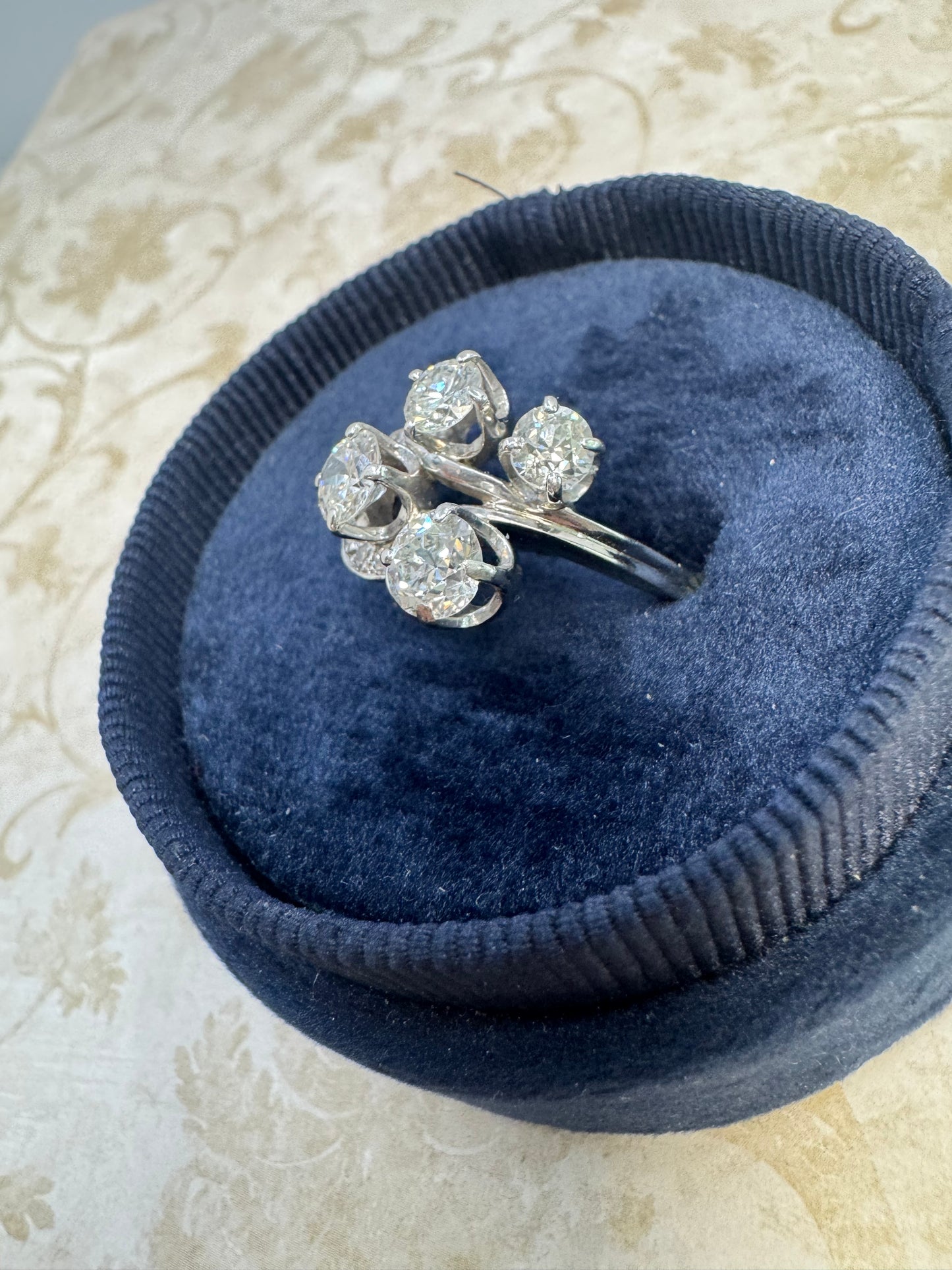 Diamond Cluster Flower Ring