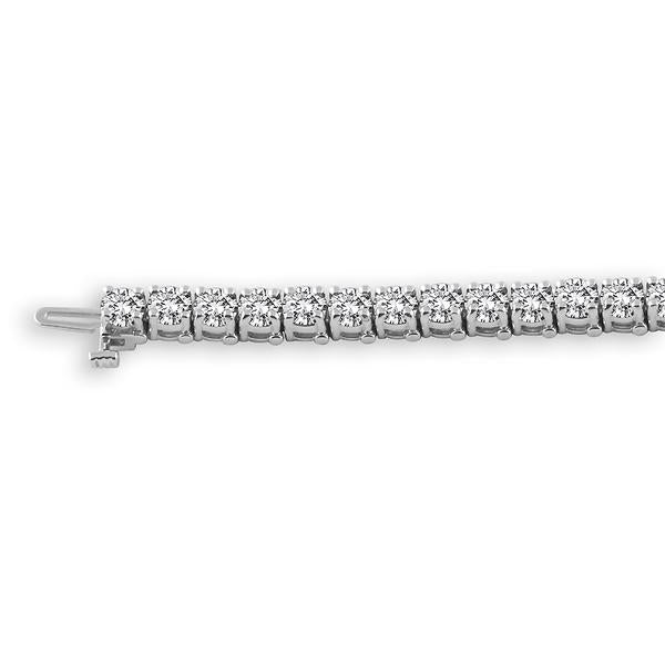 Diamond Bracelet 3 ct tw Round 14k White Gold